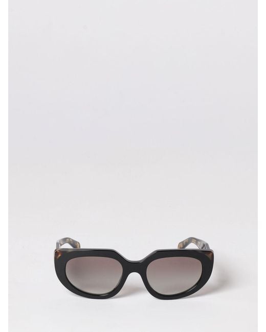 Prada Black Animal Print Acetate Cat-Eye Sunglasses