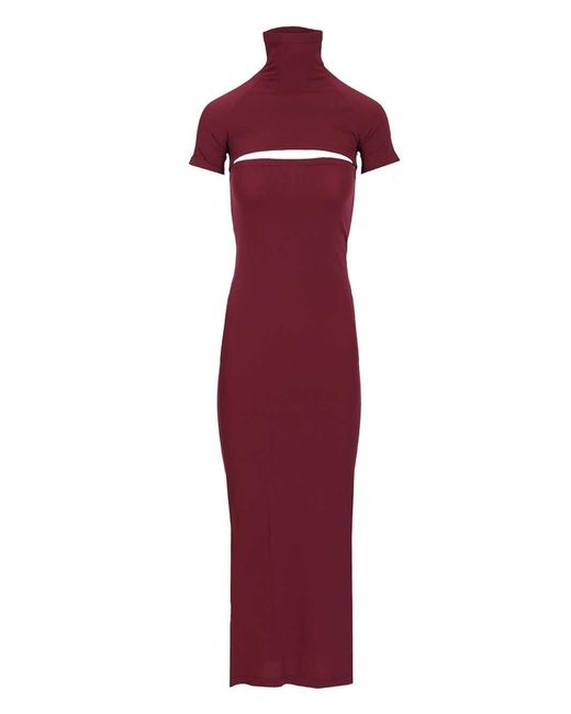 alaia red dress The in 'Wine'  Fela International timeless finish Style it with tonal heels or metallic accents to elevate the richness of the burgundy tone. Vintage Azzedine Alaia Bodycon Dress