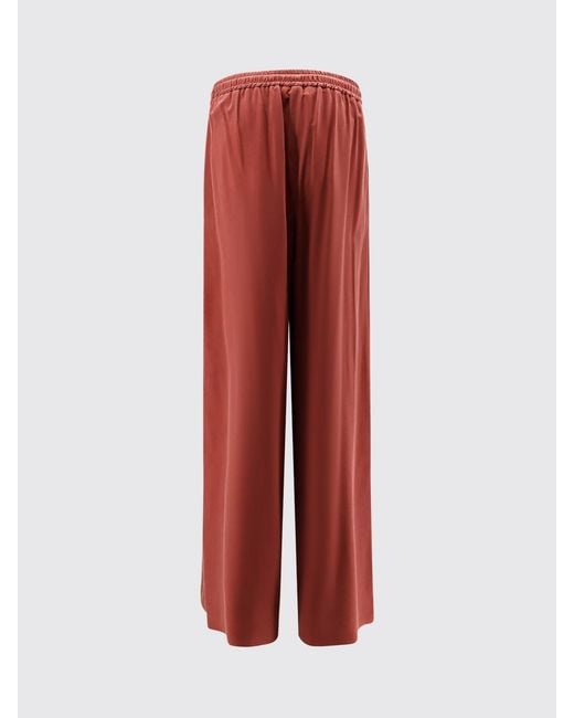 Max Mara Red Silk Jogging Trousers