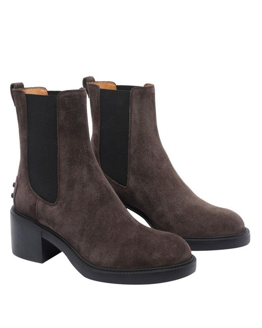 Tod's Brown Suede Pump Booties