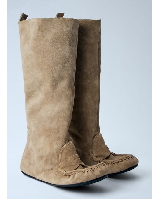 Acne Brown Suede Ankle Boots