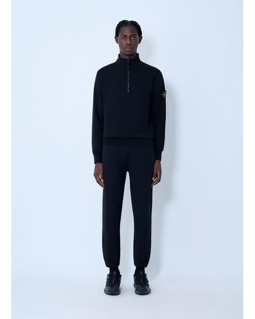 Stone Island Blue Logo Patch Sweater for men