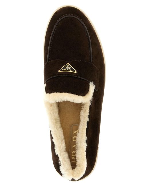 Prada Black Suede Loafers for men