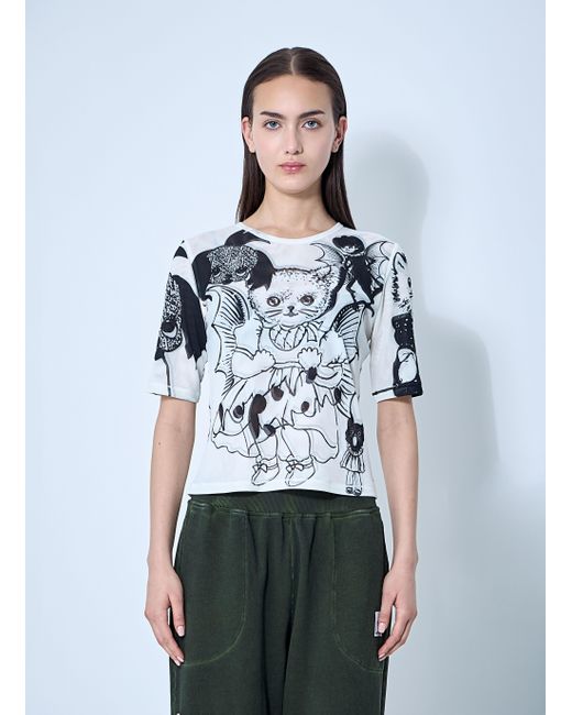 Chopova Lowena Blue Cat Consort Mesh Top