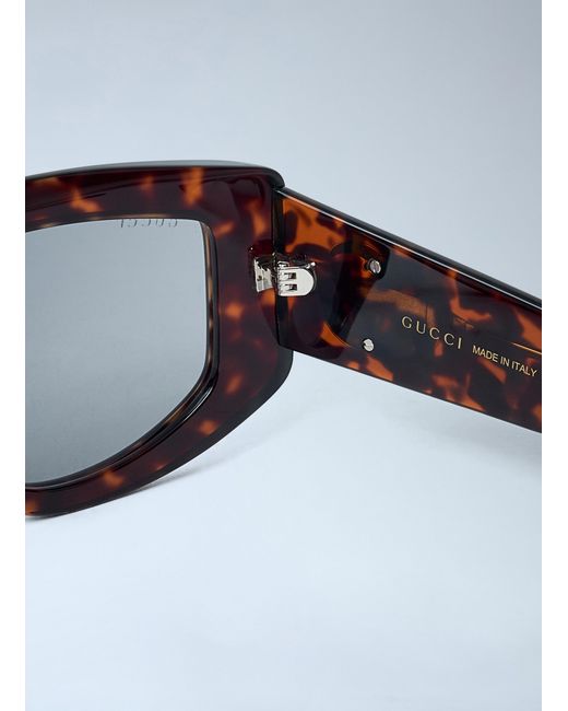 Gucci Gray Rectangle Sunglasses