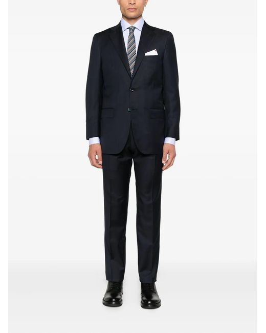 Kiton Blue Single-Breasted Suit for men