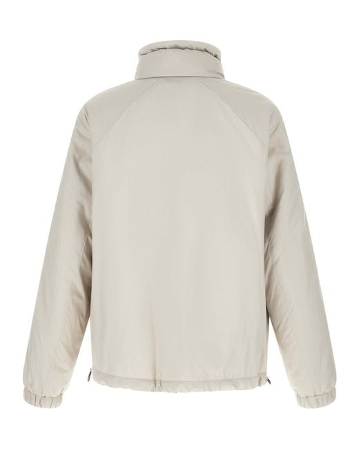 Brunello Cucinelli White Lightweight Nylon Jacket for men