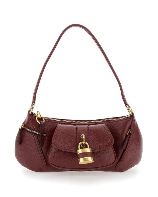 Chloé Purple Chloã 'The 99' Bordeaux Shoulder Bag With Padlock for men