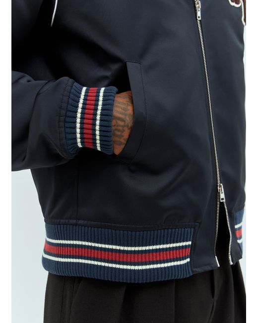 Wales Bonner Blue Marvel Bomber Jacket for men