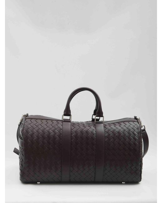 Bottega Veneta Black Intrecciato Travel Bag for men