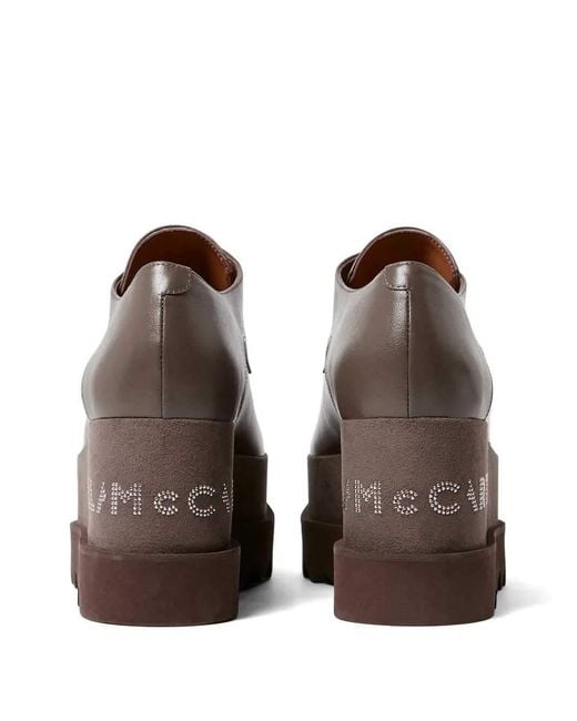 Stella McCartney Brown Elyse Logo Derbies
