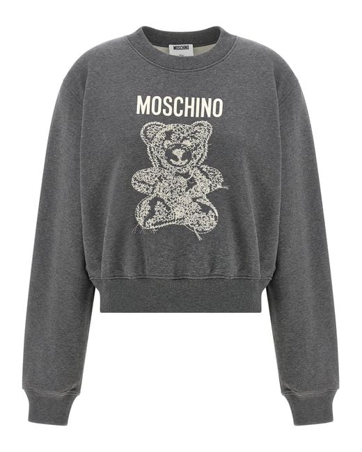 Moschino Gray Teddy Bear' Sweatshirt