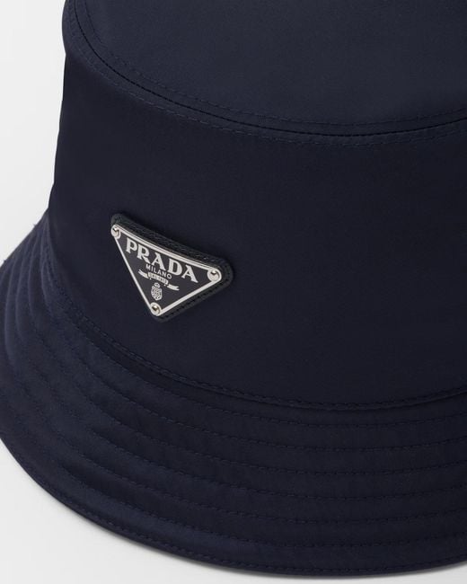 Prada Blue Midnight Re-Nylon Hat for men