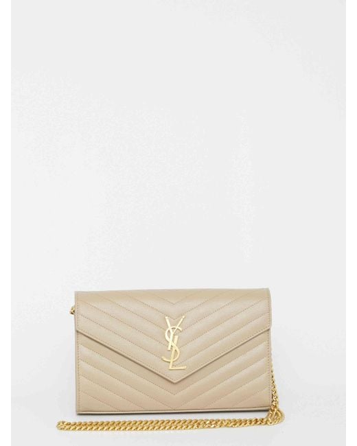 Saint Laurent Natural Cassandre Pouch Matelassã