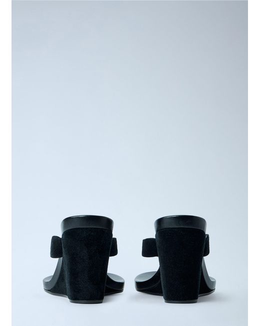 Phoebe Philo Blue Round Wedge Sandals