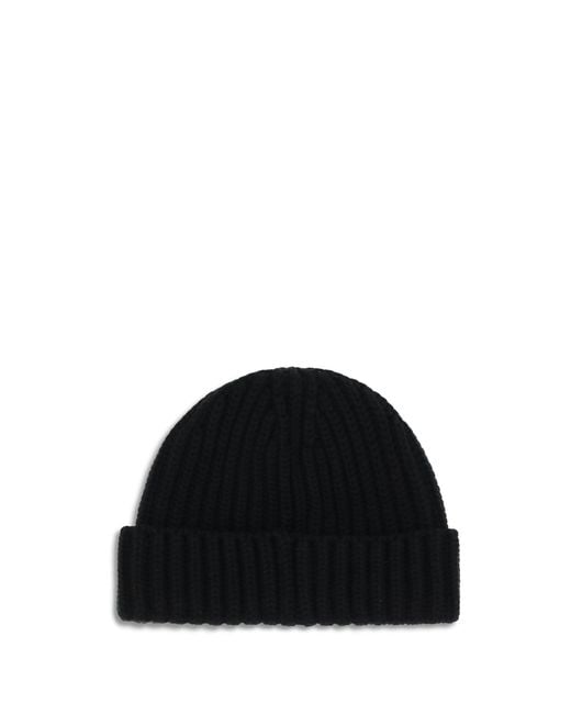 Prada Black Virgin Wool Beanie Hat