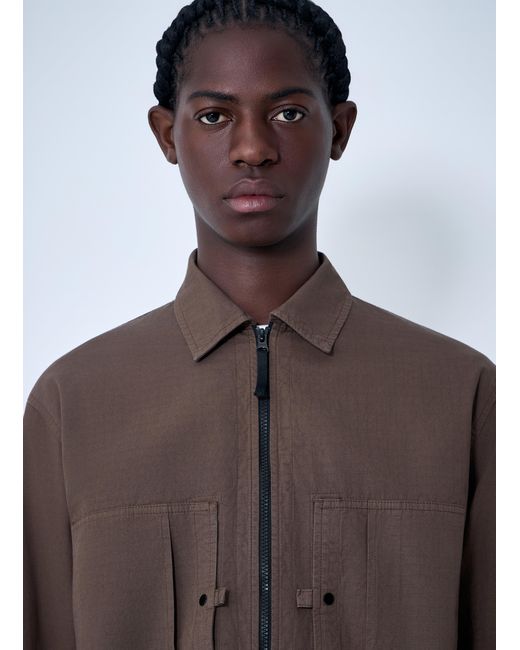 Stone Island Brown Logo Patch Jacket for men