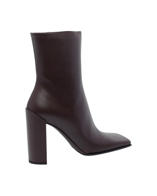 Alaïa Brown Leather Square Booties