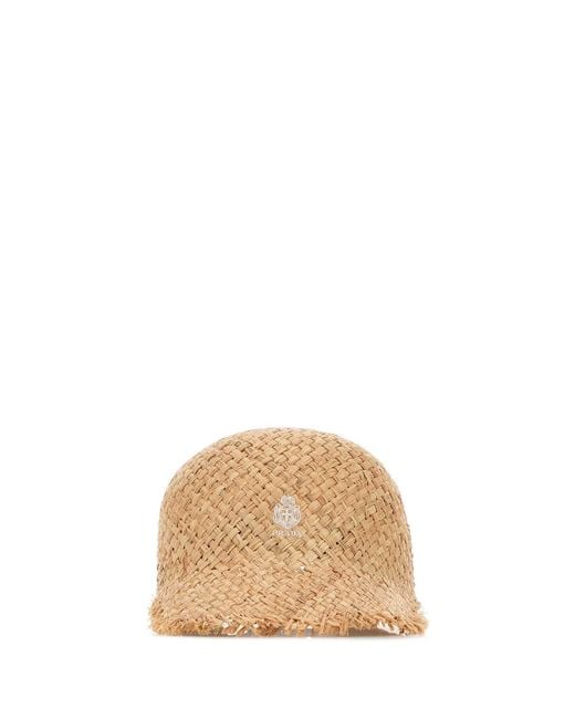 Prada Natural Raffia Baseball Cap