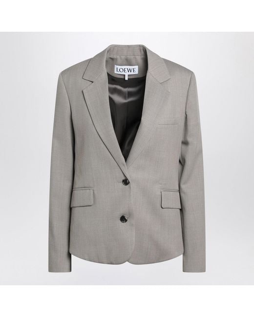 Loewe Gray Mélange Wool Jacket