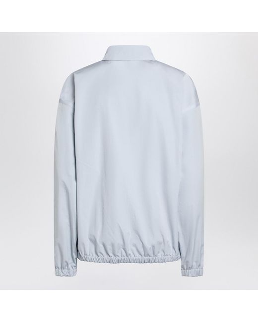 Prada Blue Reversible Light Jacket With Check Pattern