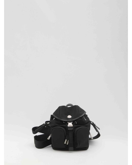 バックパック・リュック MONCLER Mini Trick bag Trick Mini leather-trimmed crossbody bag in black - Moncler