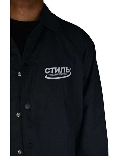 Heron Preston Black Casual Jacket With Integrated Hood