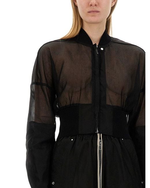 Rick Owens Black Cropped Jacket