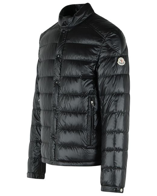Moncler Black 'Selves' Short Polyamide Down Jacket for men