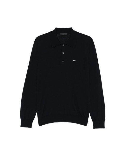Prada Black Polo Shirts for men