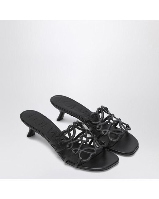Loewe Black Petal Anagram Slides
