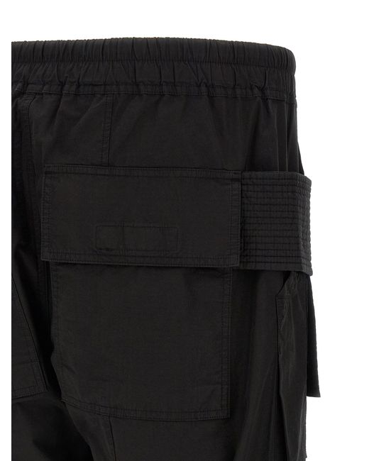 Rick Owens Black 'Creatch Cargo Drawstring' Pants for men