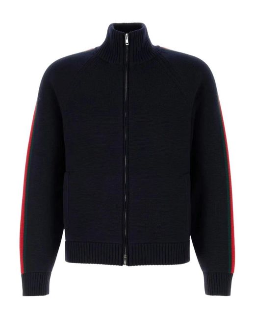 Gucci Blue Long Sleeve Zip Jacket for men