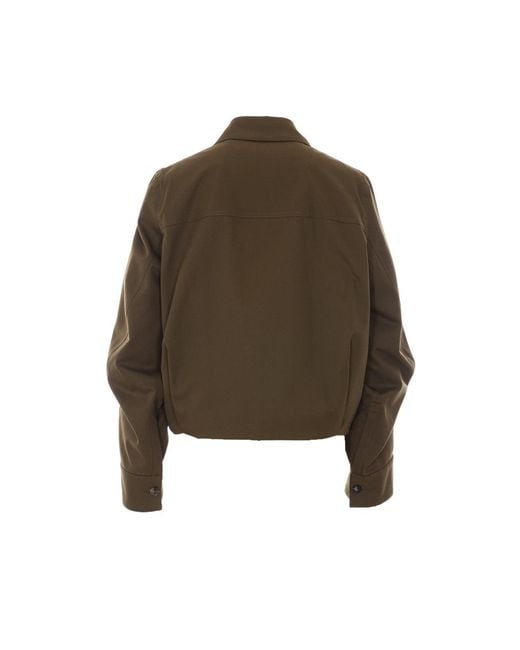 Loewe Brown Silk And Cotton Jacket