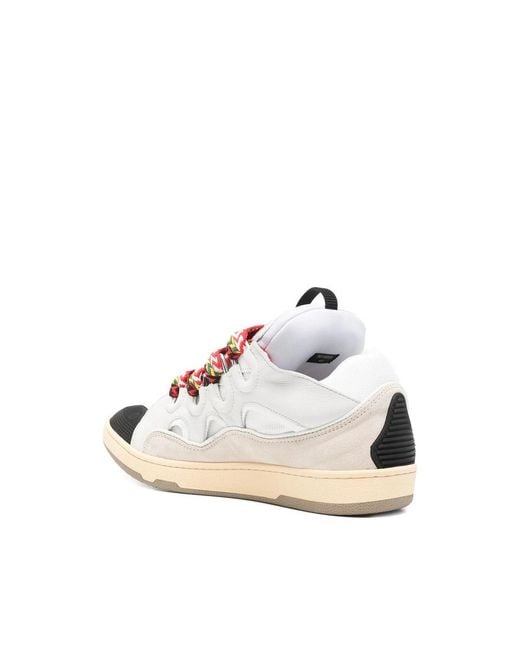 Lanvin Pink Sneakers White, Neutral for men