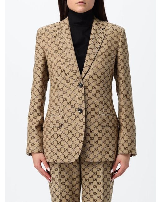 Gucci Natural Gg Canvas Jacket