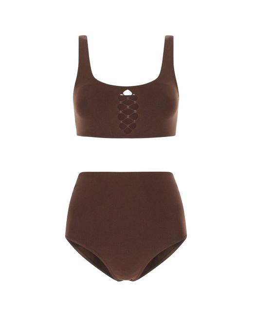Alaïa Brown Costume Da Bagno