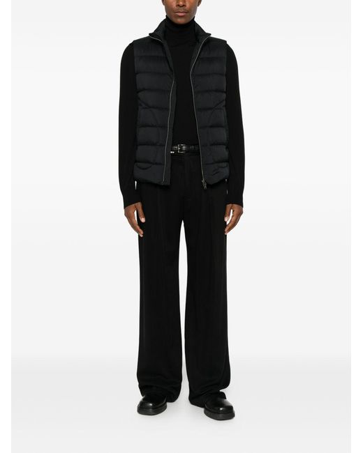 Herno Black Down Vest for men