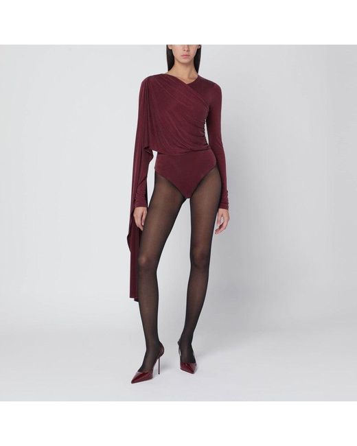 ANDAMANE Red Xenia Rouge Noir Bodysuit