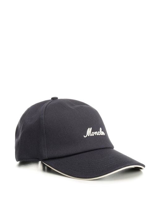 Moncler Blue Baseball Cap for men