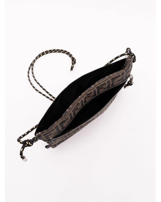 Fendi Gray Medium Pouch for men