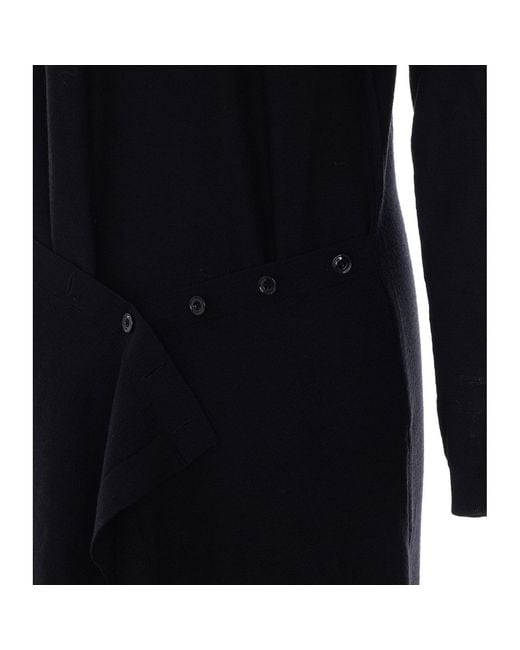 Lemaire Black Buttoned Dress