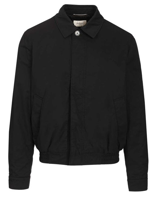 Saint Laurent Black Cassandre Short Jacket for men