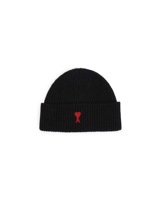 AMI Black Adc Beanie for men