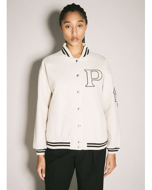Prada Natural Canvas Bomber Jacket