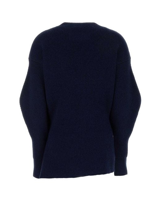Givenchy Blue Melange Stretch Wool Blend Sweater