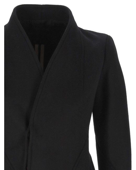 Rick Owens Black Wool Blazer Jacket