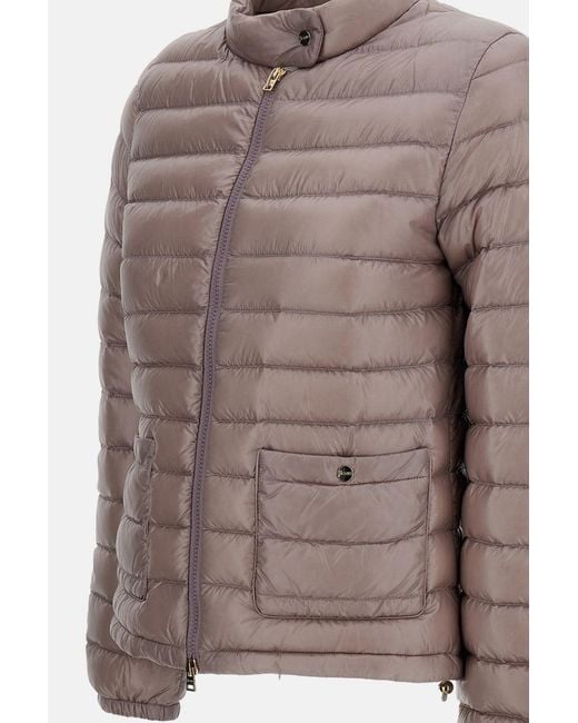 Herno Brown Short Down Jacket With Pockets
