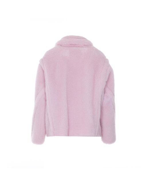 Max Mara Purple Mxmfuggito Heavy Jacket