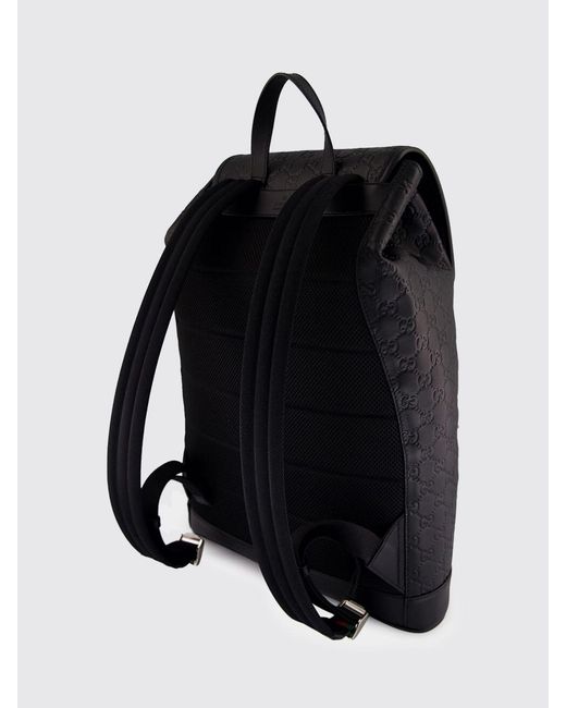 Gucci Black Gg Calfskin Backpack for men